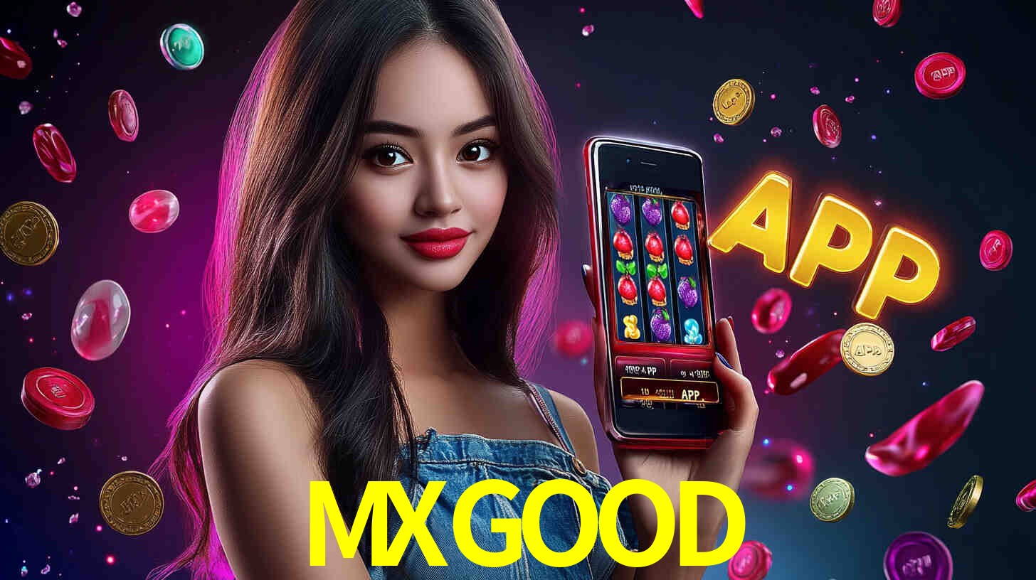 Escena dinámica inspirada en casino con iluminación MXGOOD, cartas, fichas e íconos de juegos digitales en un espacio moderno de juegos.